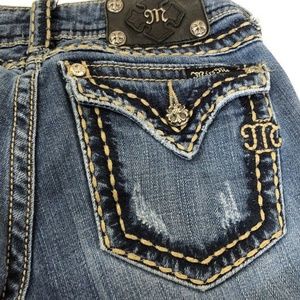 Miss Me Jeans Size 27 Thick Stitch Boot Cut